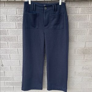 A new day High Rise Cropped Pants- Navy Pinstriped- size 10